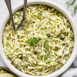 Creamy Dill Pickle Coleslaw (15-minute)