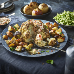 Roasted Cauliflower With Slow-cooked Onions And Greens