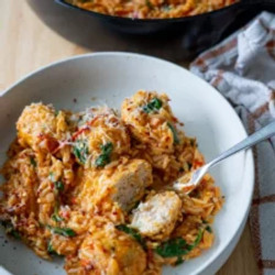 Marry Me Chicken Meatballs With Risoni (orzo)