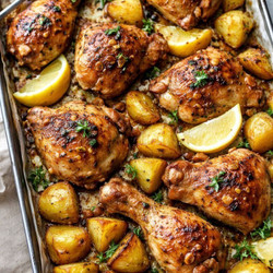 One-Tray Miso-Butter Roast Chicken &amp; Potatoes