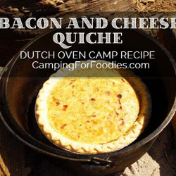 Bacon And Cheese Quiche Camp Dutch Oven Recipe