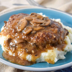 Turkey Salisbury Steaks And Mushroom Gravy