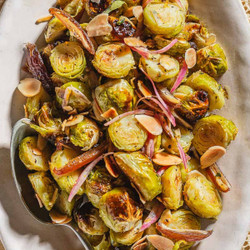 Roasted Brussels Sprouts With Dates And Almonds