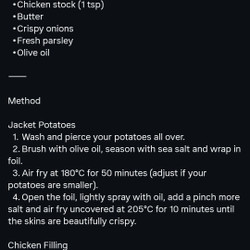 Chicken &amp; Sweetcorn Mayo Jacket Potato