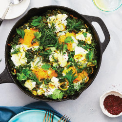 Persian-style Spinach &amp; Herb Sauté With Eggs