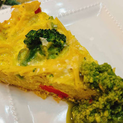 Pesto Spaghetti Frittata