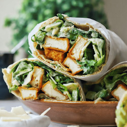 Vegan Tofu Caesar Wrap