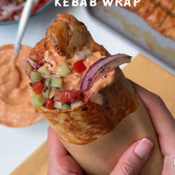 Sheet Pan Chicken Kebab Wrap