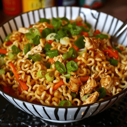 Chow Mein Noodles With Chicken