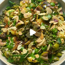 Warm Cauliflower &amp; Lentil Salad With Salsa Verde