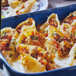 Mushroom and Turkey Stuffed Shells