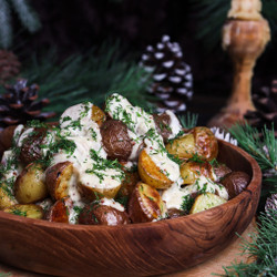 Creamy Mustard Roasted Potatoes
