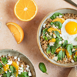 Quinoa, Spinach, Orange &amp; Feta Bowl
