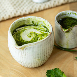 Creamy Tahini Sauce With Herb Oil