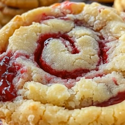 Buttery Raspberry Swirl Shortbread Cookies