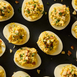 Smoked Trout Deviled Eggs