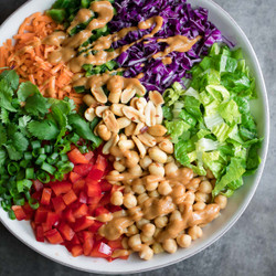 Thai Chickpea Salad With Peanut Dressing