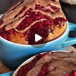 Raspberry Almond Butter Baked Oats