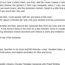 Cream Cheese And Chicken Tostadas