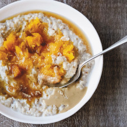 Steel-cut Oatmeal With Squash And Tahini