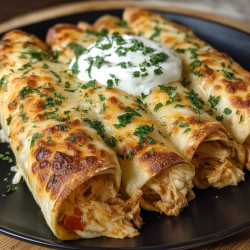 Baked Cream Cheese Chicken Taquitos