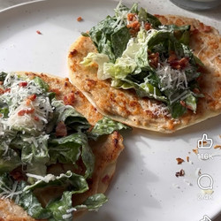 Smash Chicken Caesar Tacos