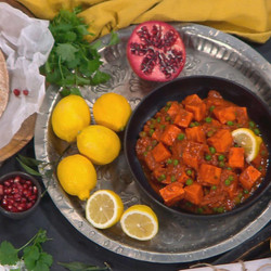 Paneer Tandoori Wraps And Paneer And Peas Curry