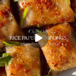 Chili Oil Rice Paper Dumplings (gf / Df)