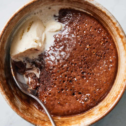 Microwave Nutella Pudding Cake