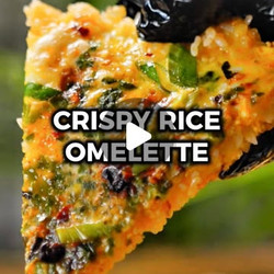 Crispy Rice Egg Omelette