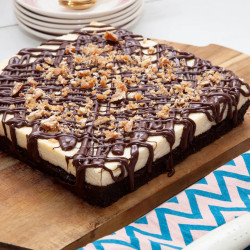 The Best Pesach Brownie Cheesecake Ever