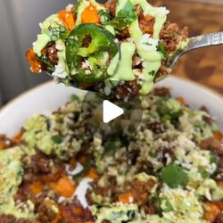 30 Minute Cilantro Lime Taco Bowl With Sweet Potatoes