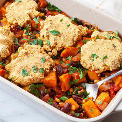 Three Sisters Casserole With Cornbread Topping