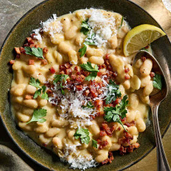 Miso Carbonara White Beans