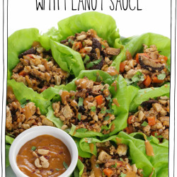 Tofu Lettuce Wraps With Peanut Sauce