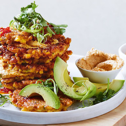 Matt Preston's Miso Corn Fritters With Chilli Bacon Caramel