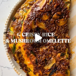 Crispy Rice &amp; Mushroom Omelette