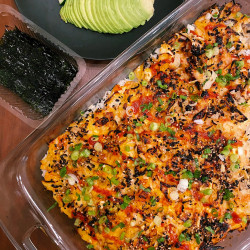 Spicy Crab Sushi Bake