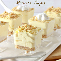 No-bake Lemon Cheesecake Mousse Cups - Overtime Cook