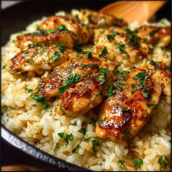 Chicken Garlic Parmesan Rice