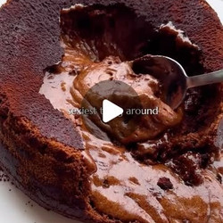 Giant Brown Butter Espresso Chocolate Lava Cake