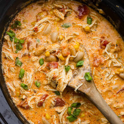 Crockpot Buffalo Chicken Chili