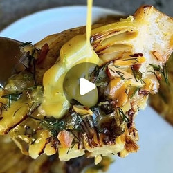 Roasted Caramelized Cabbage With Crispy Caper &amp; Garlic Crunch &amp; Creamy Honey-dijon