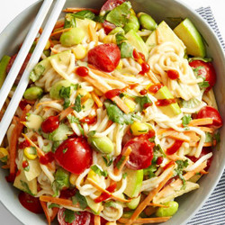 Peanutty Edamame And Noodle Salad