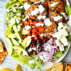 Grilled Greek Chicken Salad