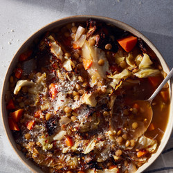 Roasted Cabbage &amp; Lentil Soup (NY Times via Eliz)