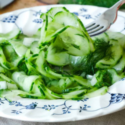 Traditional Gurkensalat With Oil And Vinegar Dressing