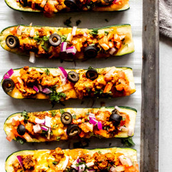 Turkey Taco Zucchini Boats