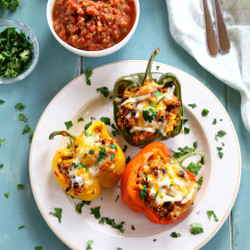 Mexican-style Quinoa Stuffed Peppers