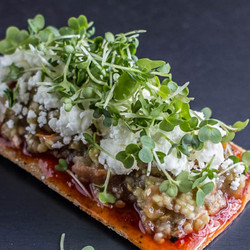 Crispbreads With Roasted Aubergine Pâté And Feta